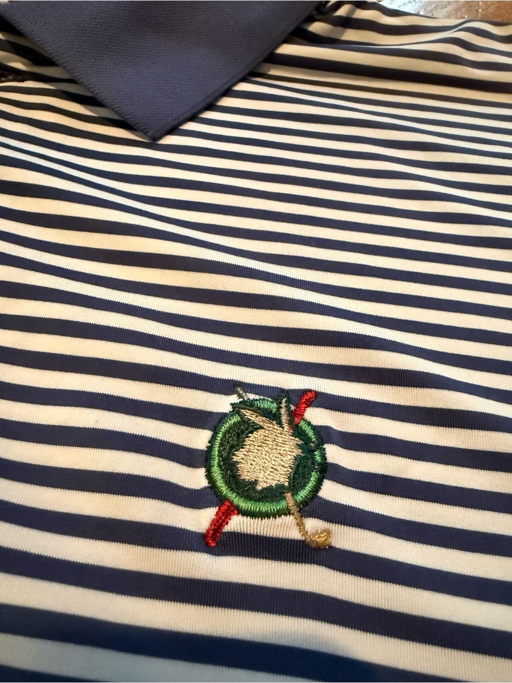 PETER MILLAR Indian Head Golf Club Summer Comfort Golf Polo Blue/White Size XXL - Picture 3 of 13